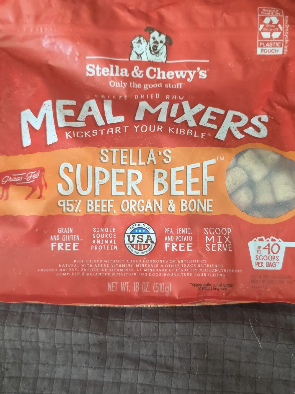 Stella & Chewy's Meal Mixers Stella's Super Beef - Red & Orange Pack